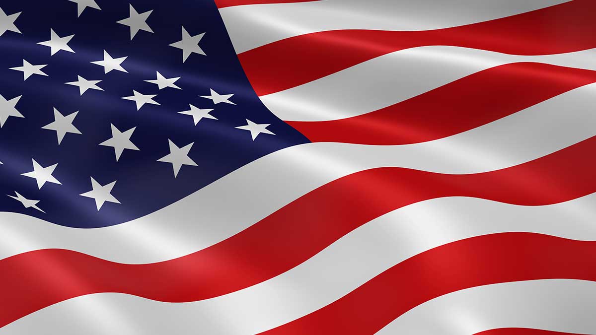 American Flag Wavvy Background Image